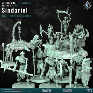 sindariel domain ashes bundle fleshcraft studio Tabletop Characters & Creatures Store modular fire diorama council skeletons burning ashen gravelords reapers 3d print model - Mito3D