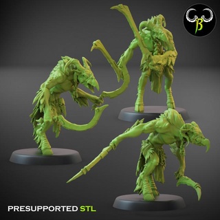 avian raider dual weapon set b claybeastcreation Tabletop Characters & Creatures Store demon beast bird fantasy horror chaos vulture 3d print model - Mito3D