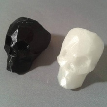 poly skull ring gioielli anello cranio haloween 3d print model - Mito3D