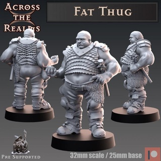 fat voyou 39 côté royaumes table personnages créatures boutique jeu rpg criminel dnd exécuteur PNJ 5e gangster brute 3d print model - Mito3D