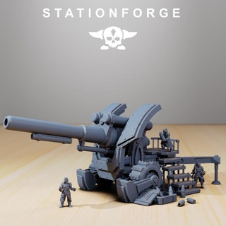 grimguard - artillery station forge Tabletop Characters & Creatures Sci-Fi Universe soldier war world canon death ww2 cult scifi 28mm makers redmakers korp 3d print model - Mito3D