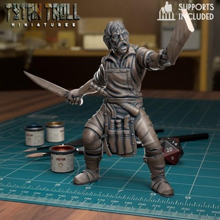 bill butcher pre-supported tytantroll miniatures Store dragons dungeons fantasy new scale minis dnd york 32mm presupported gangs 3d print model - Mito3D