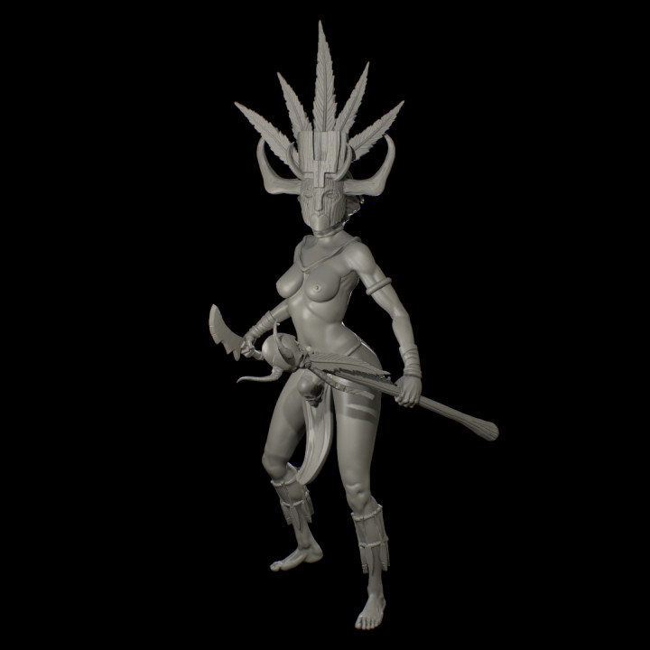bruxa médico 75mm jeremy ferreiro tampo mesa personagens criaturas fêmea Magia soletrar sacrifício feiticeiro 3D print model - Mito3D