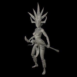 witch doctor 75mm jeremy smith Tabletop Characters & Creatures female magic spell sacrifice witchdoctor 3d print model - Mito3D