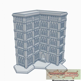 gótico edificio 40 maleficio base ghb040 juego guerra fragua mesa 3D imprimible terreno Tienda 6mm battletech 3d print model - Mito3D