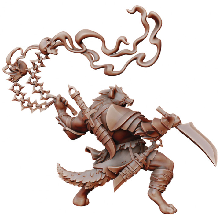 gnoll Flind manuel boria tavolo 3D stampabile terreno negozio draghi dungeon fantasia warhammer miniatura dnd iena 3D print model - Mito3D