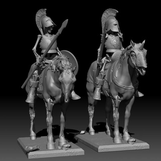 skeleton cavalry postmortemnihiliest  Tabletop Tabletop Characters & Creatures skeleton undead horse cavalry  3d print model - Mito3D