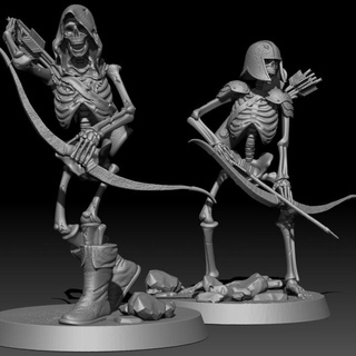 skeletons archers postmortemnihiliest Tabletop Characters & Creatures Fantasy Universe archer skeleton undead bowman 3d print model - Mito3D