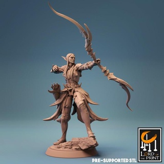 elf warrior bow shoot lord print Tabletop Characters & Creatures Store insect bw 3d print model - Mito3D