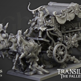 undead boyar chariot - highlands miniatures Tabletop Characters & Creatures Store coffin skeleton vampire dead horses 9thage coach reforged transilvanya 3d print model - Mito3D