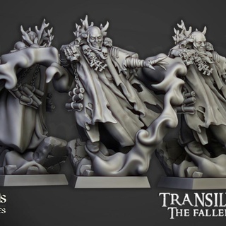 necromancers - highlands miniatures Tabletop Characters & Creatures Fantasy Universe Store dark skeleton undead vampire zombie wizard magic witch mage dead wargame 9thage necromancer necro reforged 3d print model - Mito3D