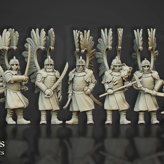 winged hussars foot - highlands miniatures Tabletop Characters & Creatures Store polish poland soldiers east wargame warriors 9thage reforged husaria volhynia 3d print model - Mito3D