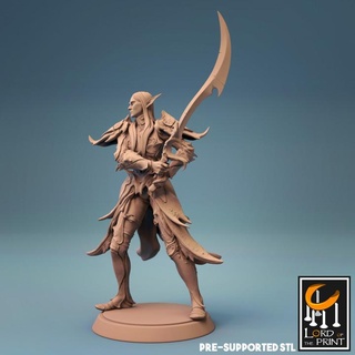elf savaşçı kılıç hazır Kral Yazdır masaüstü karakterler yaratıklar mağaza böcek 3d print model - Mito3D