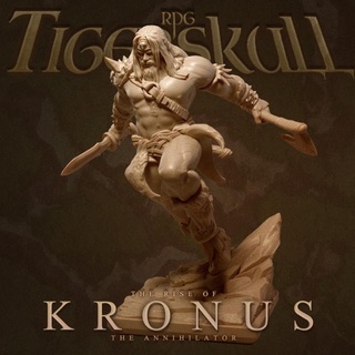 kronus level 10 - leaping alex kolakowski Tabletop Characters & Creatures Store fighter king viking warrior zeus thor throne 3d print model - Mito3D