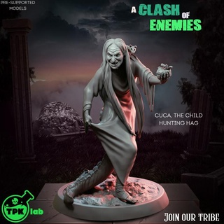 cuca child hunting hag tpk lab Store dragons dungeons halloween horror rpg miniature witch tabletop warlock terror d&d 32mm cursed sorcerer ttrpg pre-supported 3d print model - Mito3D