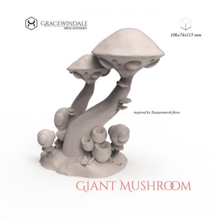 giant mushroom gracewindale mini scenery Tabletop accessories Characters & Creatures Fantasy Universe forest prop terrain props miniature warcraft wow worldofwarcraft tabletop diorama wargame d&d 28mm dnd 32mm zangarmarsh 3d print model - Mito3D