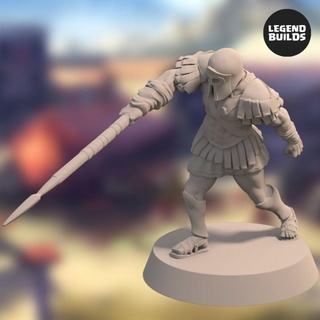 reino Eros soldado lanza pose 6 Legendbuilds mesa caracteres criaturas Ejército dragones mazmorras fantasía rpg juego guerra ttrpg 3d print model - Mito3D