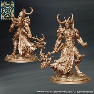 infernal lord - 32 mm scale labyrinth models Tabletop Characters & Creatures demon collection creature devil dungeons fantasy monster rpg set wargaming warhammer character miniature villain boardgame tabletop prince wargame patreon d&d 28mm 32mm 3d print model - Mito3D