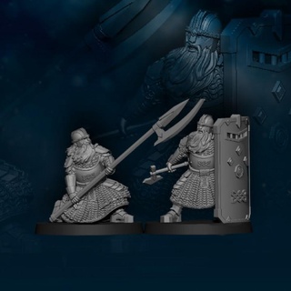 cript dwarf guard spearmen shield davale games Tabletop Characters & Creatures 3dprint patreon davalegames 3d print model - Mito3D