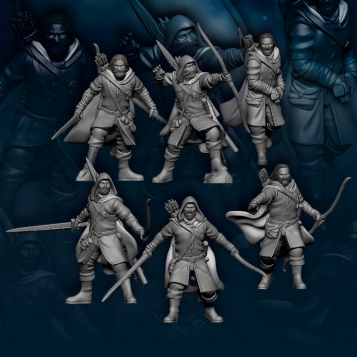 6x humano norte cavaleiro deram jogos tampo mesa personagens criaturas 3dprint patreon humanos davalegames cavaleiros 3D print model - Mito3D