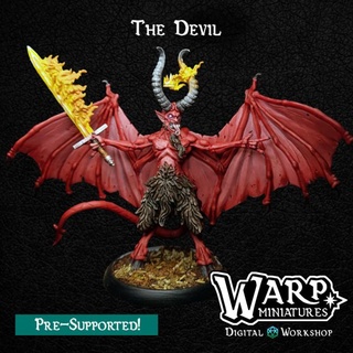 devil warp miniatures Tabletop Characters & Creatures Store demon creature monster warhammer miniature daemon chaos 28mm dnd dungeons dragons kings war horned 3d print model - Mito3D