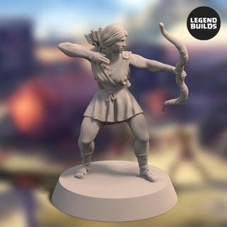 archers femelle pose 2 légendes table personnages créatures armée dragons donjons fantaisie rpg soldat wargaming ttrpg 3d print model - Mito3D