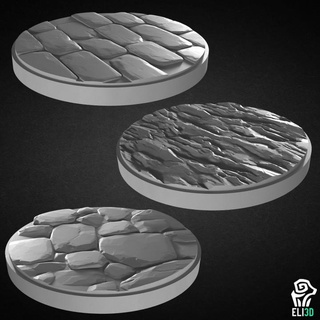 taş temel paket eli3d masaüstü 3D yazdırılabilir arazi rpg Kaya dnd üsler 3d print model - Mito3D