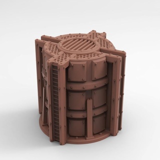 armored silo tesseract tomb Tabletop 3D Printable Terrain 40k sci-fi terrain necromunda fallout tabletop wargame 28mm warhammer40k scenery killteam 3d print model - Mito3D