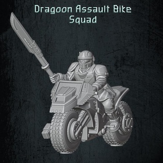 dragon agression scout motards quartermaster3d table personnages créatures boutique moto scifi 28mm reconnaissance rugueux coureurs sombre scouts 3d print model - Mito3D