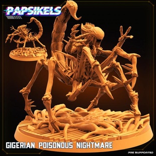 gigerian poisonous nightmare papsikels miniatures Store alien xeno xenos 3d print model - Mito3D
