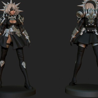 nier space nun figurine 3d print model minigames miniatures Tabletop Characters & Creatures 40k battle wargaming warhammer tabletop sister 2b 3d print model - Mito3D