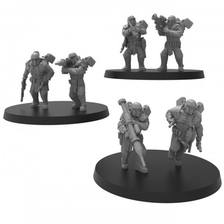 roman missile team - presupported thatevilone Tabletop Characters & Creatures futuristic jet modern rocket rome support trooper heavy weapons launcher scifi drop pack jump airborne 28mm militia cults 3d print model - Mito3D