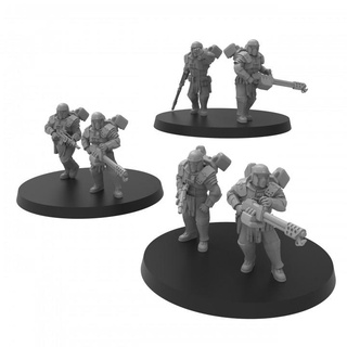 roman heavy flamers - presupported thatevilone Tabletop Characters & Creatures futuristic jet modern rome rifle scifi drop flame infantry pack jump airborne 28mm thrower troop severan militia cults marian 3d print model - Mito3D