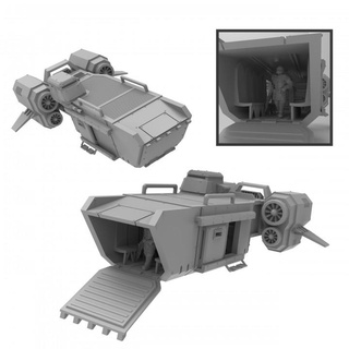 roman t41 saytr dropship - presupported thatevilone Tabletop Characters & Creatures Sci-Fi Universe Vehicles Machines aircraft carrier door futuristic modern rome transport vehicle scifi 28mm gunners troop lander severan militia cults marian 3d print model - Mito3D