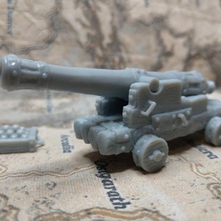 cannon - supported behold'ur craft Tabletop Characters & Creatures Fantasy Universe Vehicles Machines battle ship miniature tabletop dnd scatter cannonballs 3d print model - Mito3D