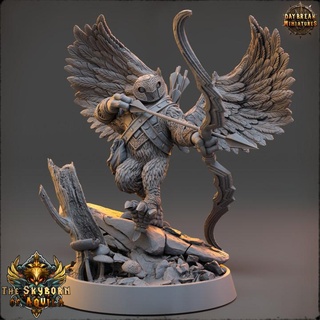 gaudar truewing - skyborn aquila daybreak miniatures Tabletop Characters & Creatures archer dragons dungeons owl wargaming wings tabletop 32mm 75mm 3d print model - Mito3D