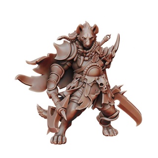 gnoll matriarch manuel boria Tabletop Characters & Creatures barbarian dragons dungeons fantasy fighter warhammer warrior miniature dnd hyena 3d print model - Mito3D