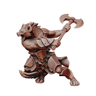 gnoll berserker manuel boria tavolo personaggi creature barbaro draghi dungeon fantasia combattente warhammer guerriero miniatura dnd iena 3d print model - Mito3D