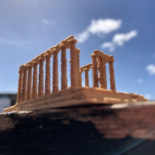templo Poseidón capa unión Grecia miniworld3d arquitectura edificio griego histórico historia romano Roma Zeus Atenas Partenón punto referencia restos minimundo infierno 3d print model - Mito3D