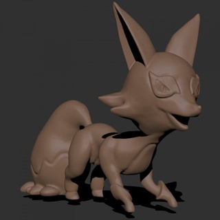 nickit figurina ricky morris Volpe Pokemon fan art arte spada scudo swsh 3d print model - Mito3D