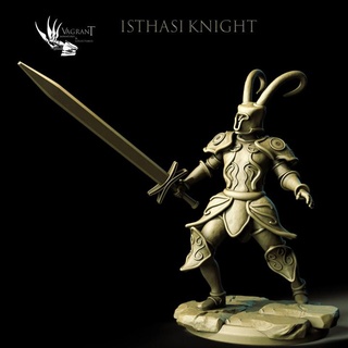 isthasi knight vagrant miniatures Tabletop Characters & Creatures tabletop dnd 32mm 75mm 3d print model - Mito3D