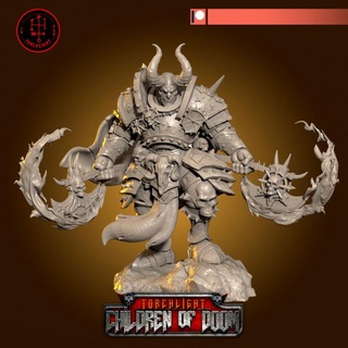 torchlight child doom torchlight models  Tabletop Tabletop Characters & Creatures Fantasy Universe Tabletop Tabletop Characters & Creatures Store demon barbarian statue showcase chaos chaoswarrior chaosdemon  3d print model - Mito3D