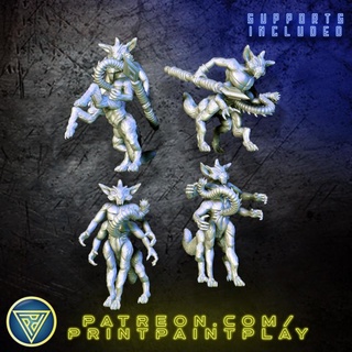 strovion alien set print paint play Tabletop Characters & Creatures Store roleplay rpg sci-fi character miniature tabletop monstrous humanoid 32mm starfinder stridermander 3d print model - Mito3D