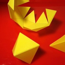 triangular polyhedral nets education 3d print model - Mito3D