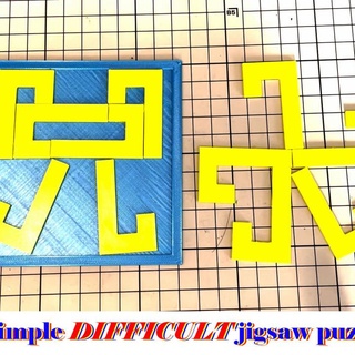 semplice difficile seghetto alternativo puzzle Henry wang giocattoli Giochi ottico illusione 3d print model - Mito3D