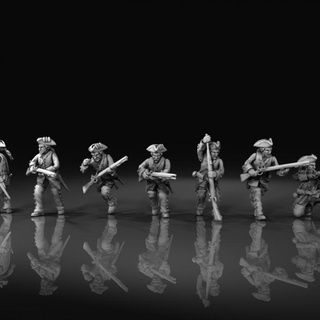 Fransızca Hintli savaşlar şirket başarısız la deniz savaş ayı stüdyolar masaüstü karakterler yaratıklar fantezi Evren mağaza tarihi 28mm siyah pudra tüfek tomahawks keskin uygulama 3d print model - Mito3D