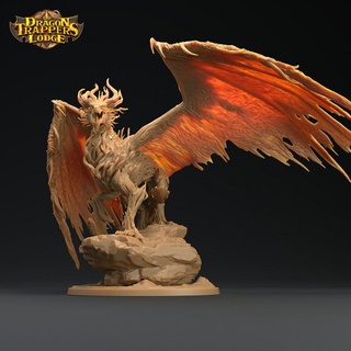 dryagon - forest dragon presupported trappers lodge Tabletop Characters & Creatures Fantasy Universe boss creature dungeons fantasy monster wings european guardian flying spirit dnd woods woodland fey opr feywild 3d print model - Mito3D