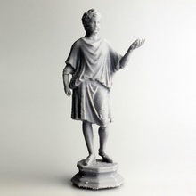 bronze statue camillus met york scan decorative figure roman emperor augustus virtue honor piety acolytes firstcentury 3d print model - Mito3D