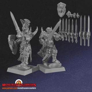 blood dragon vampire 1 monstrous encounters Tabletop Characters & Creatures Fantasy Universe Store fantasy knight modular undead warhammer tabletop oldhammer 3d print model - Mito3D