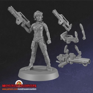 lt Descanse paz monstruoso encontros tampo mesa personagens criaturas Sci Fi universo loja estrangeiro sci fi brinquedo alienígenas Ripley Kenner 3d print model - Mito3D